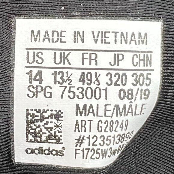Adidas Mens G28249 White Black Three Stripes Icon V Size 14 Baseball Cleat Shoes main image 9